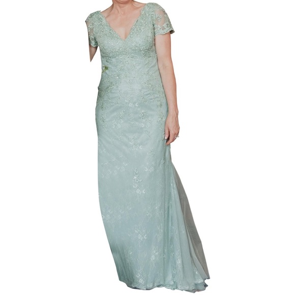 Aqua mother of the bride dress - Picture 1 of 8